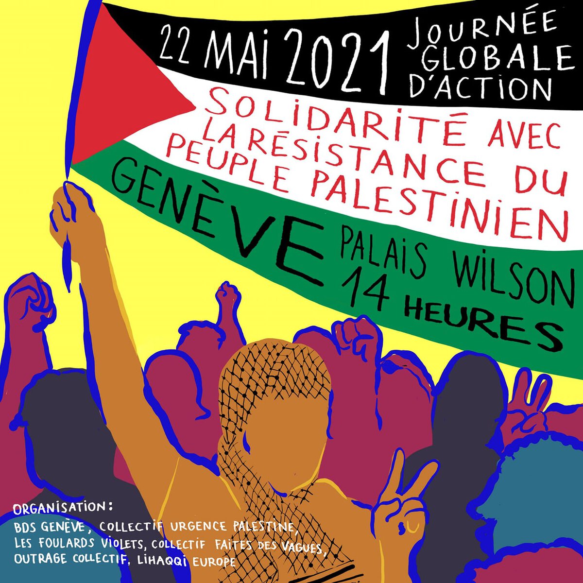 Manifestation de solidarité avec la résistance du peuple palestinien