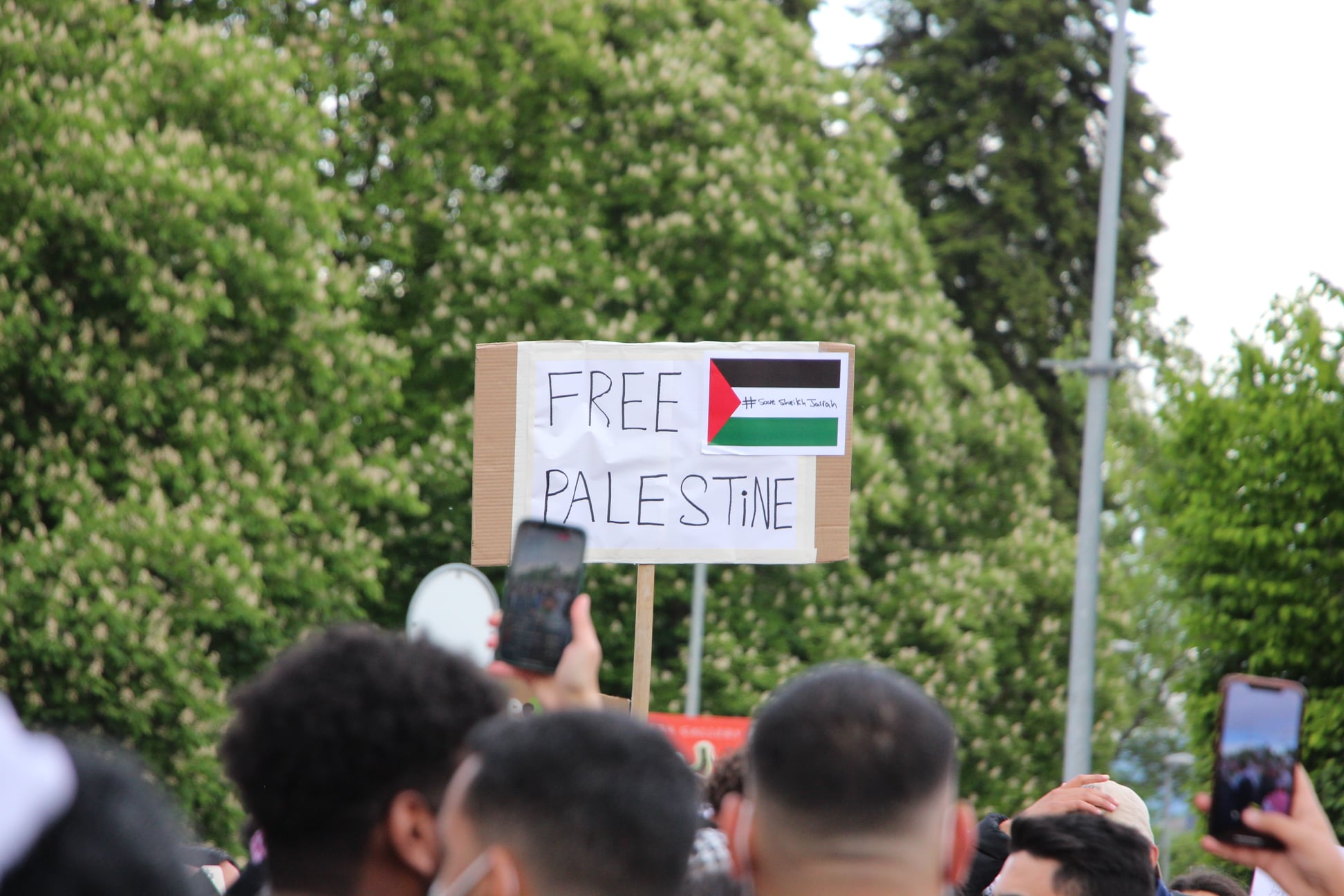 Rassemblement pacifique de soutien au peuple palestinien