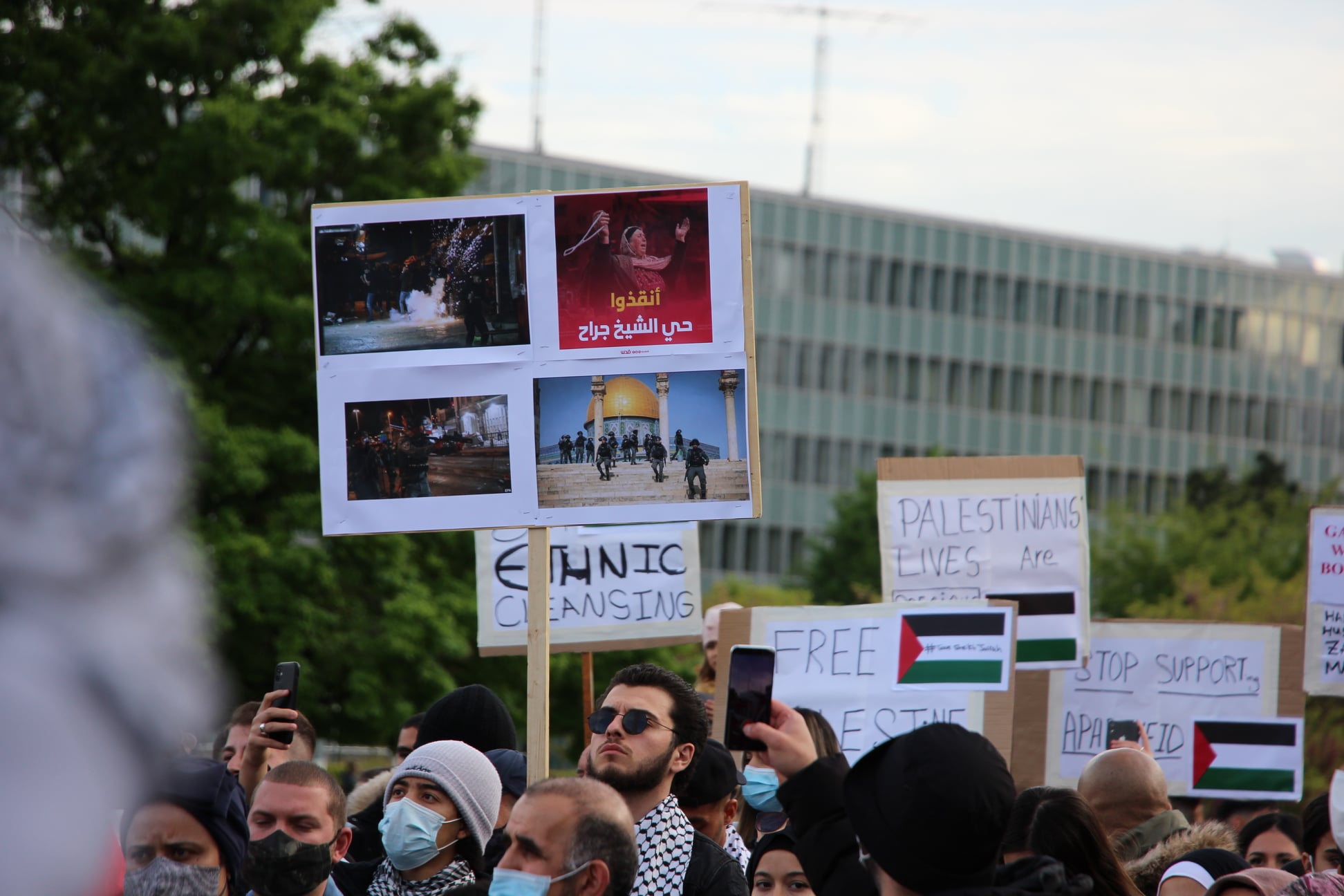 Rassemblement pacifique de soutien au peuple palestinien