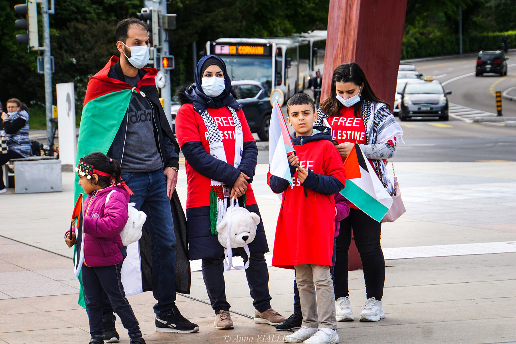 Rassemblement pacifique de soutien au peuple palestinien