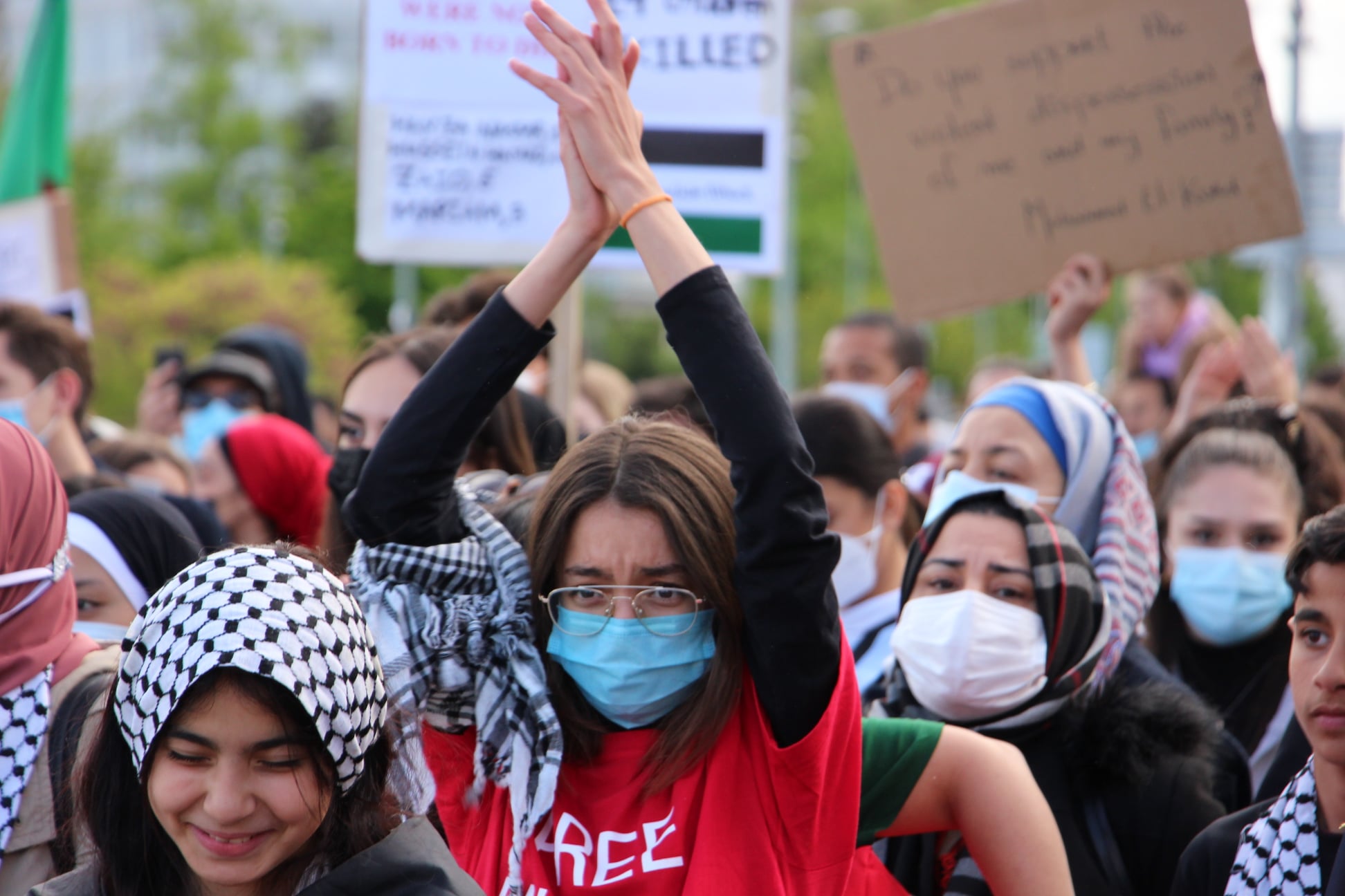 Rassemblement pacifique de soutien au peuple palestinien