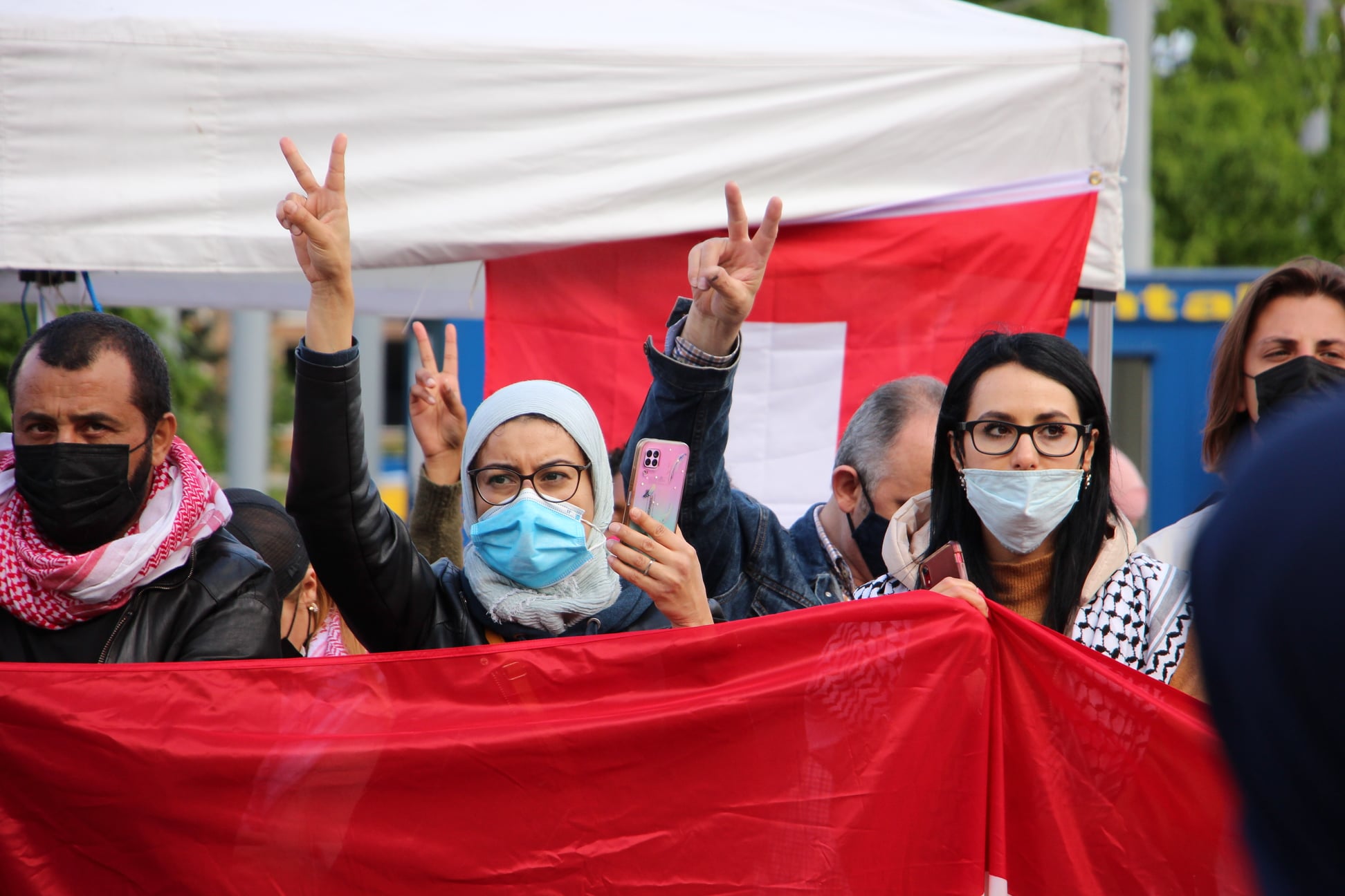 Rassemblement pacifique de soutien au peuple palestinien