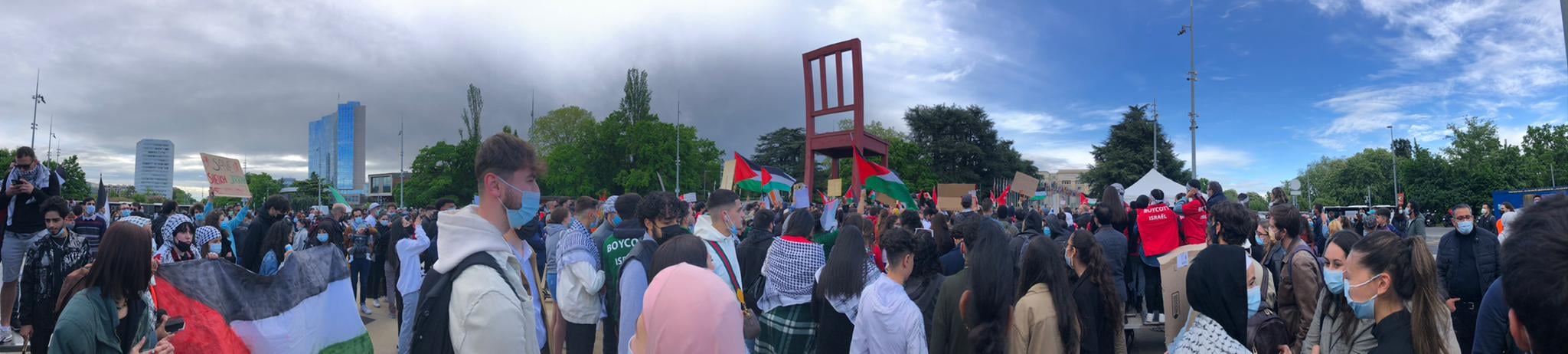 Rassemblement pacifique de soutien au peuple palestinien