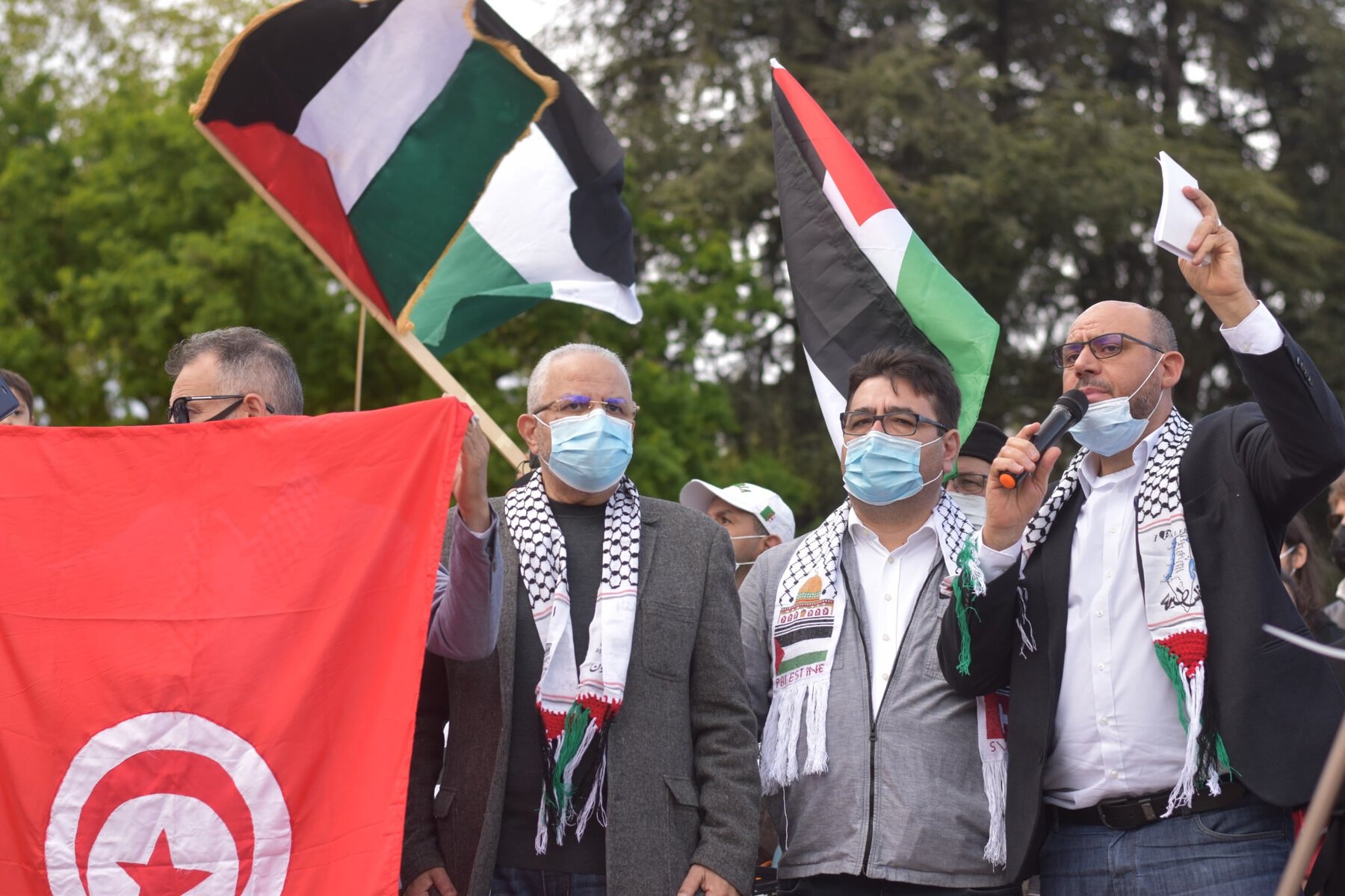 Rassemblement pacifique de soutien au peuple palestinien