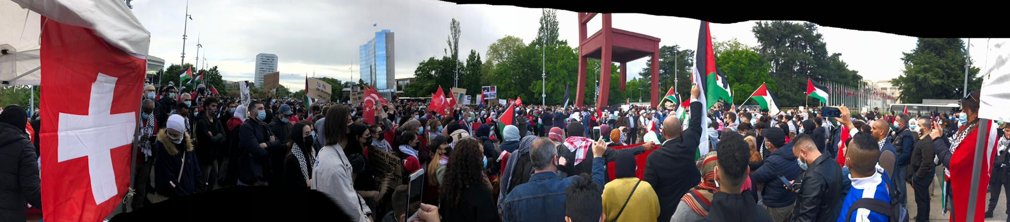 Rassemblement pacifique de soutien au peuple palestinien