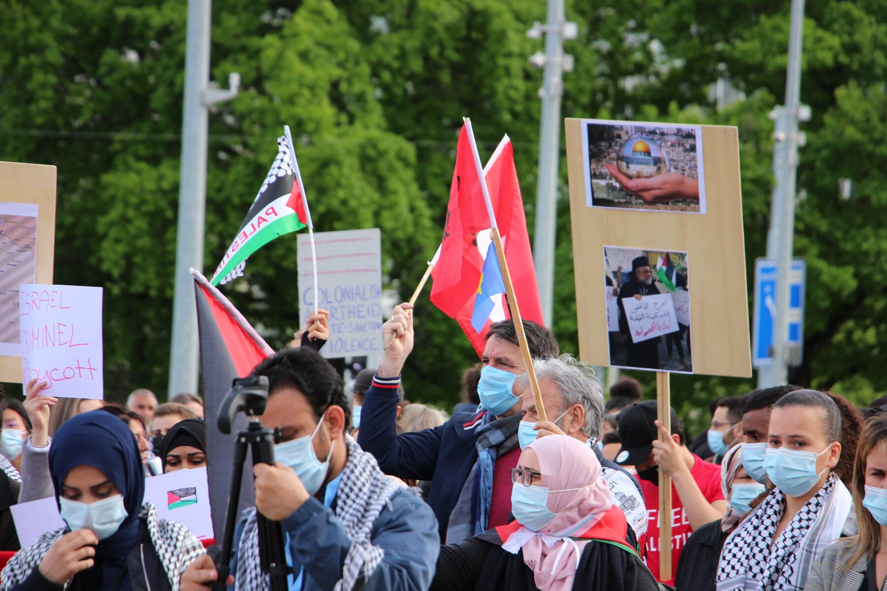Rassemblement pacifique de soutien au peuple palestinien