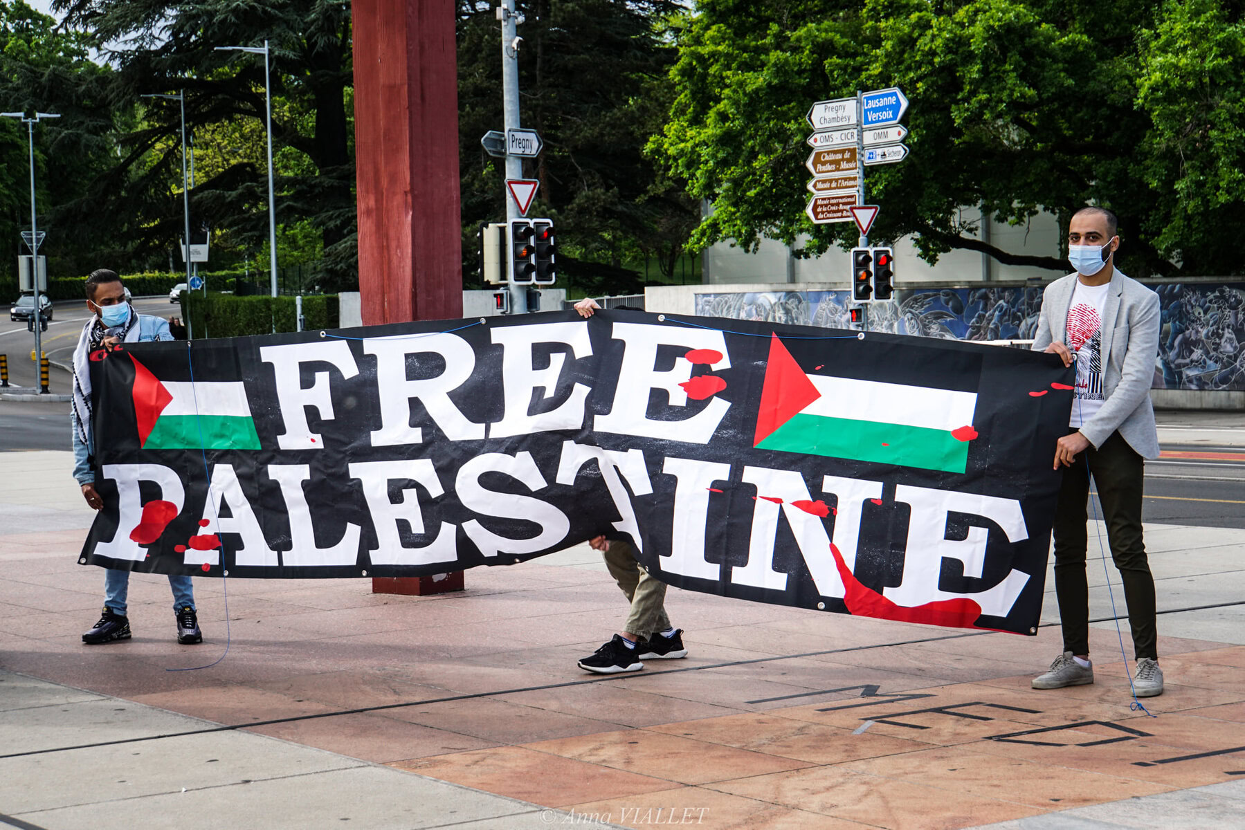 Rassemblement pacifique de soutien au peuple palestinien