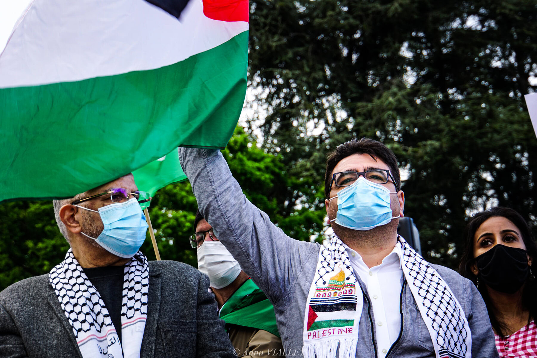 Rassemblement pacifique de soutien au peuple palestinien