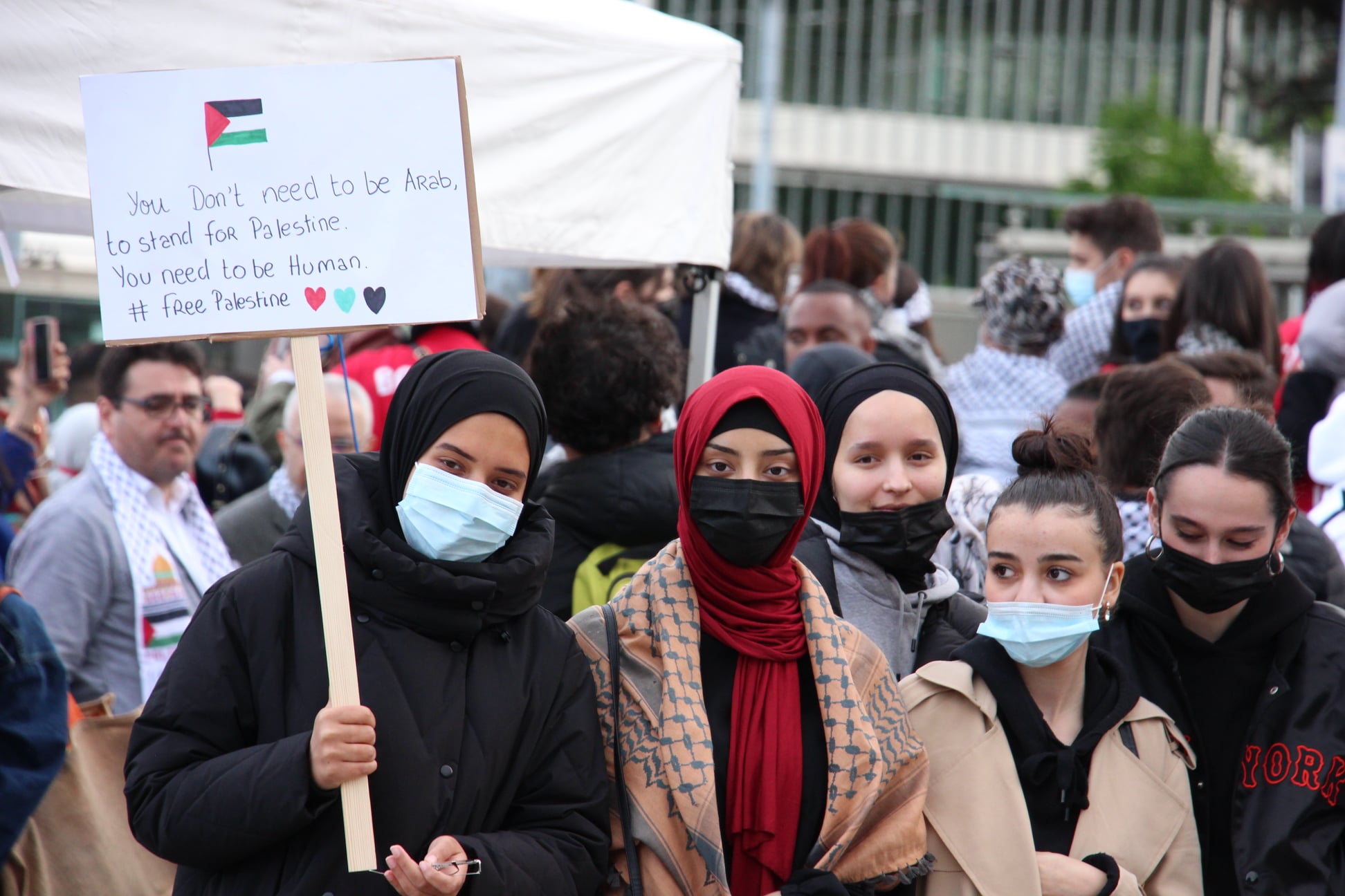 Rassemblement pacifique de soutien au peuple palestinien