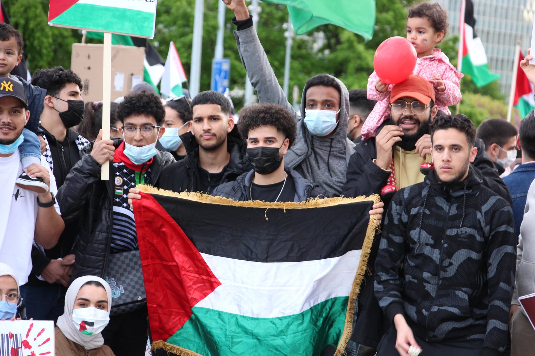 Rassemblement pacifique de soutien au peuple palestinien