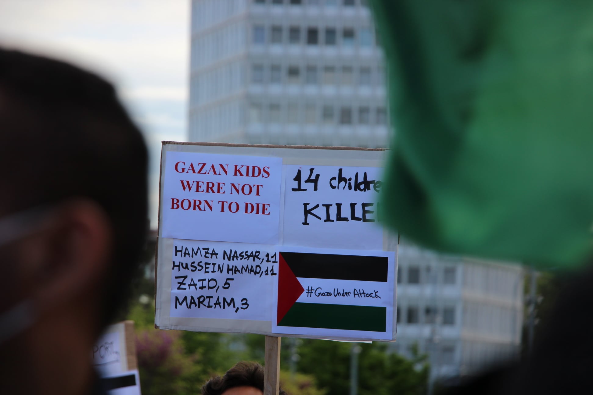 Rassemblement pacifique de soutien au peuple palestinien