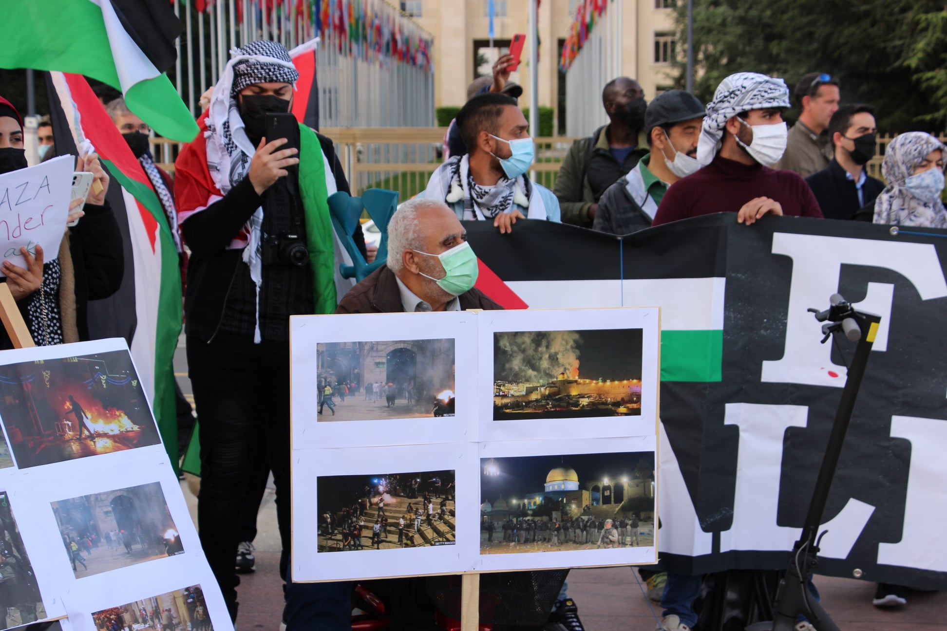 Rassemblement pacifique de soutien au peuple palestinien
