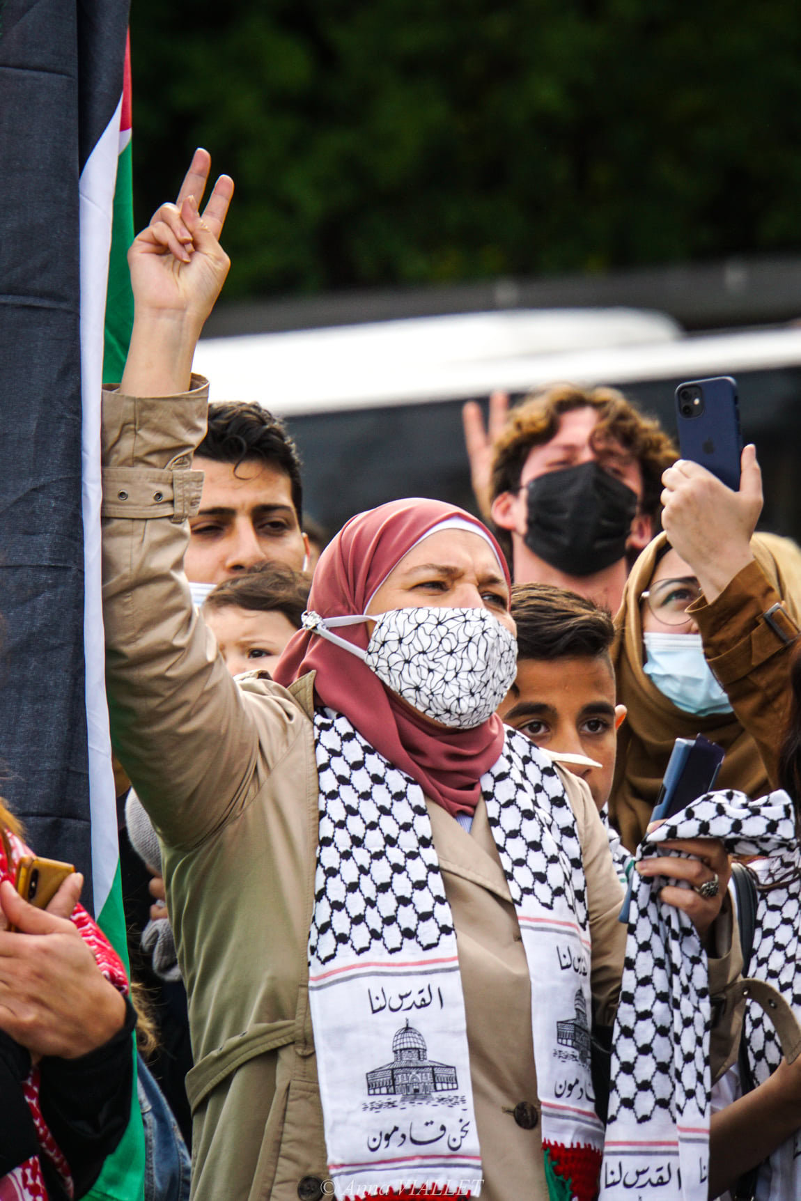 Rassemblement pacifique de soutien au peuple palestinien