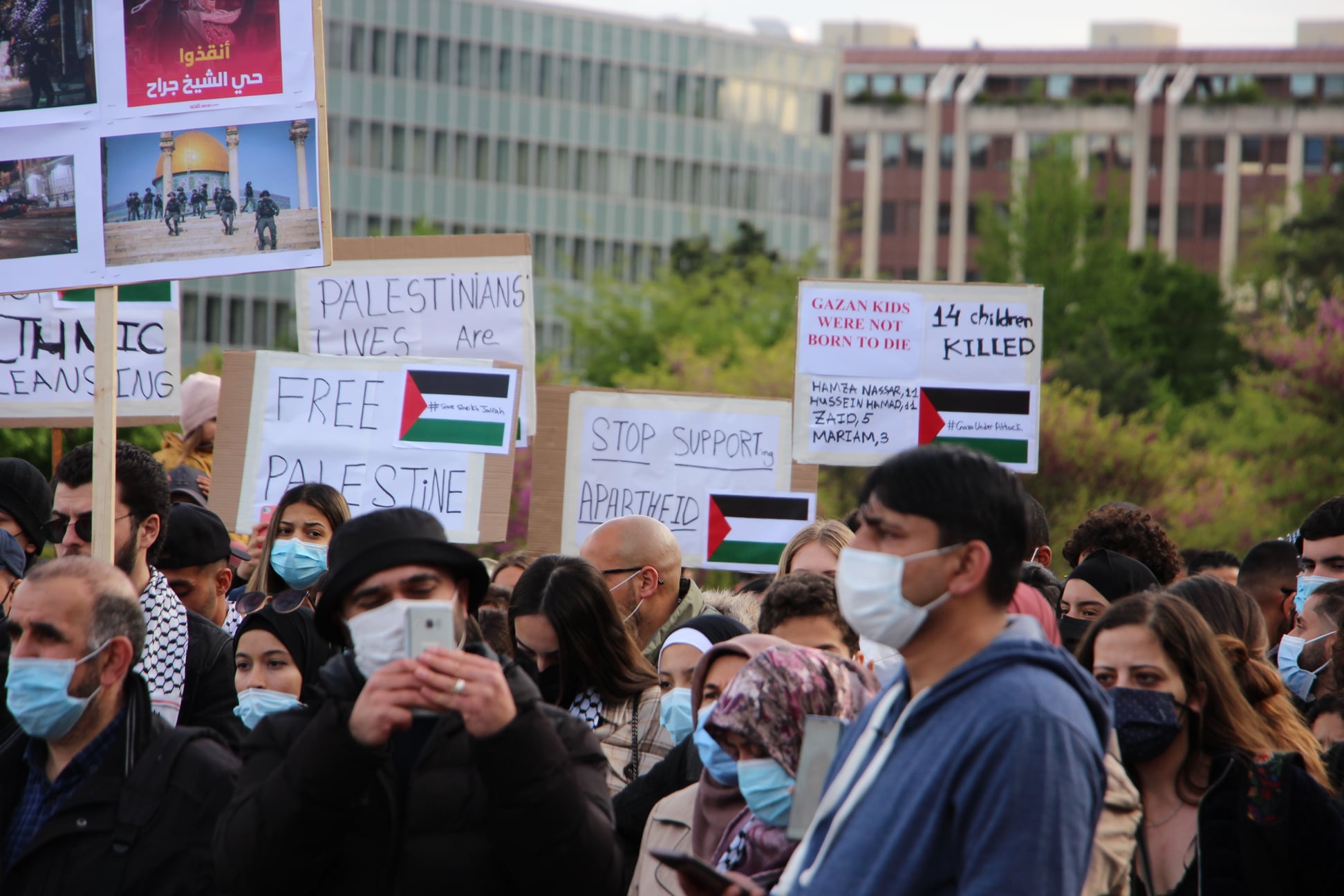 Rassemblement pacifique de soutien au peuple palestinien