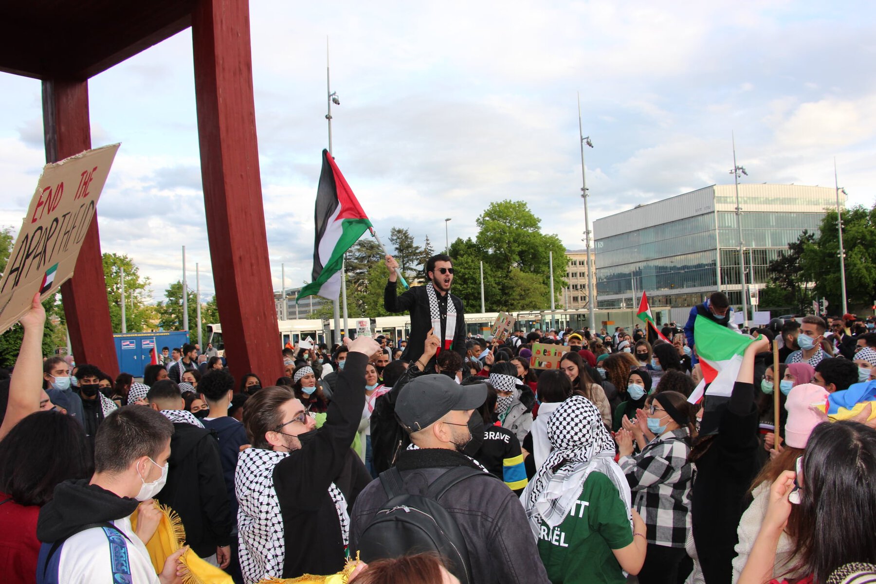Rassemblement pacifique de soutien au peuple palestinien