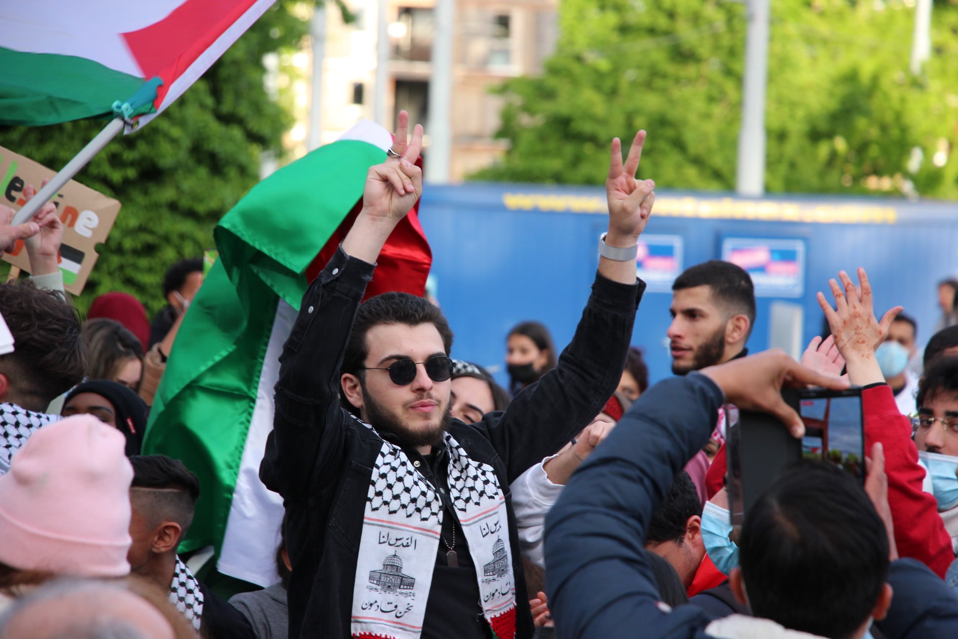 Rassemblement pacifique de soutien au peuple palestinien
