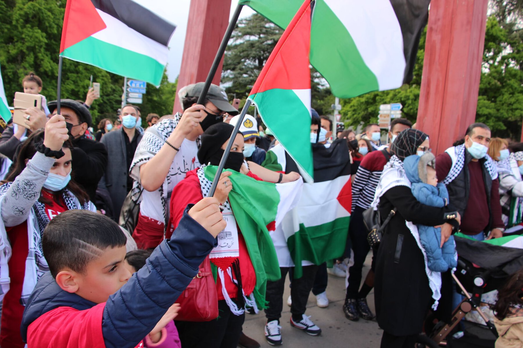 Rassemblement pacifique de soutien au peuple palestinien