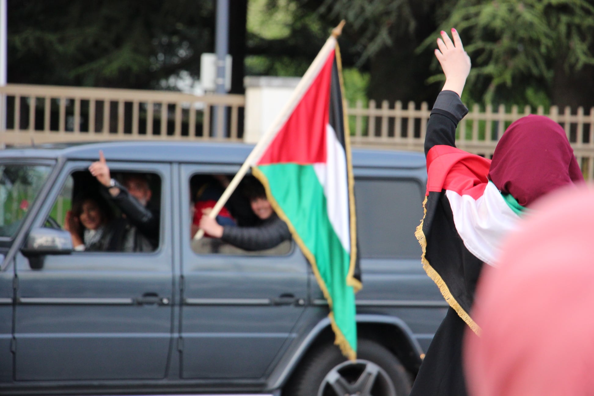 Rassemblement pacifique de soutien au peuple palestinien