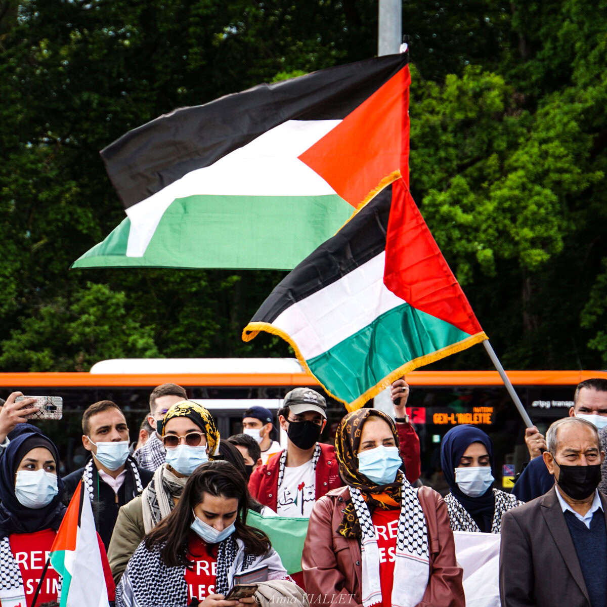 Rassemblement pacifique de soutien au peuple palestinien