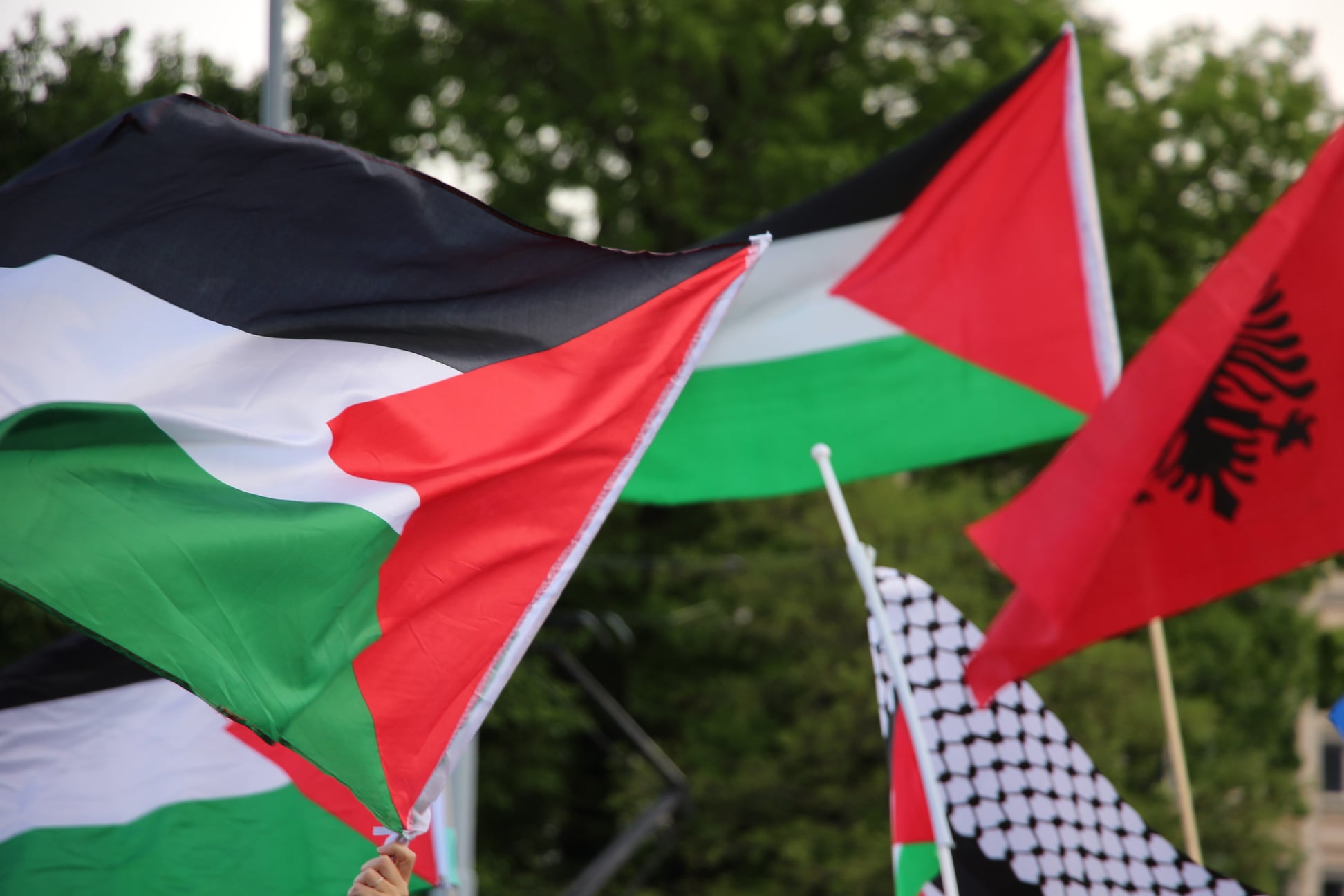 Rassemblement pacifique de soutien au peuple palestinien