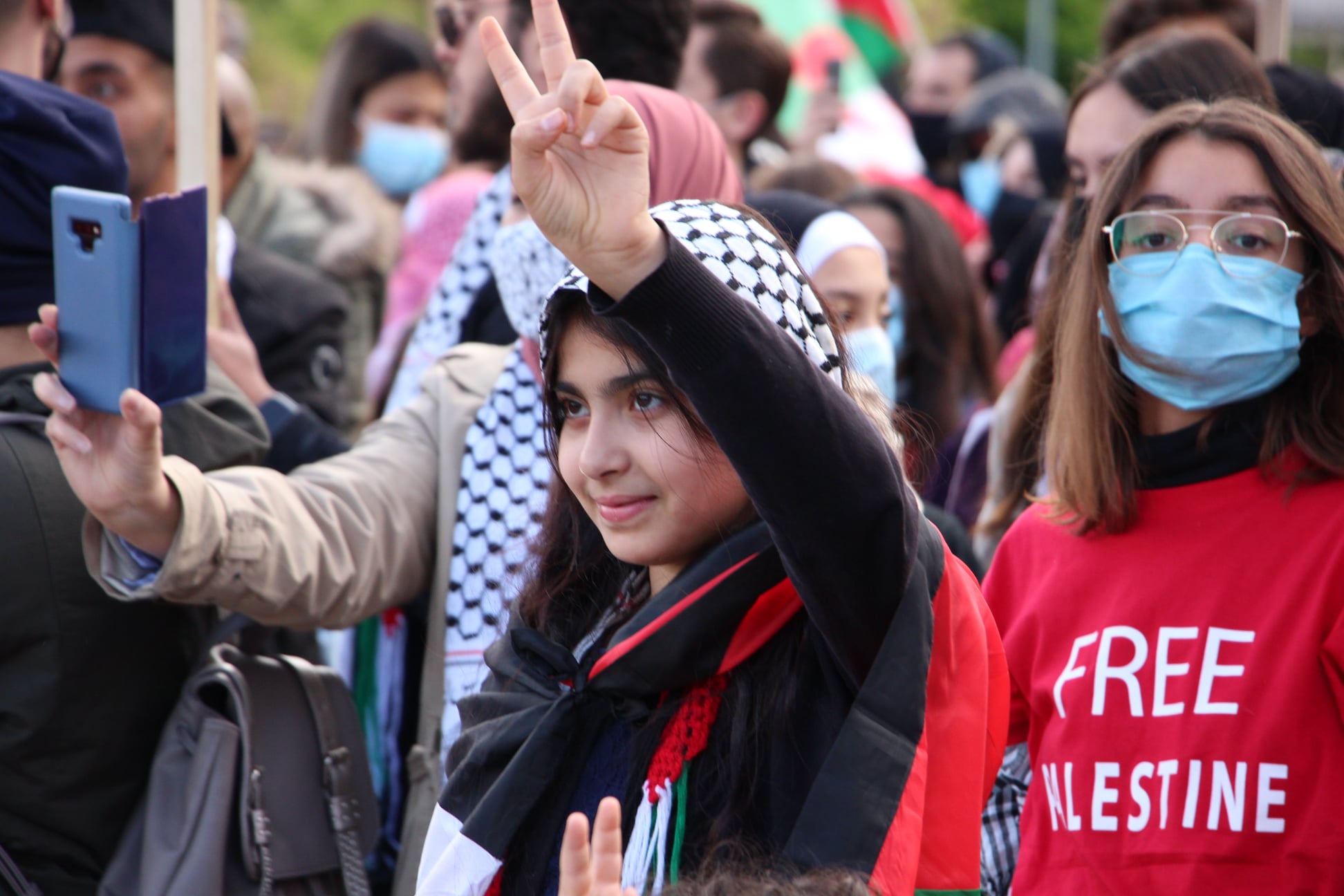 Rassemblement pacifique de soutien au peuple palestinien