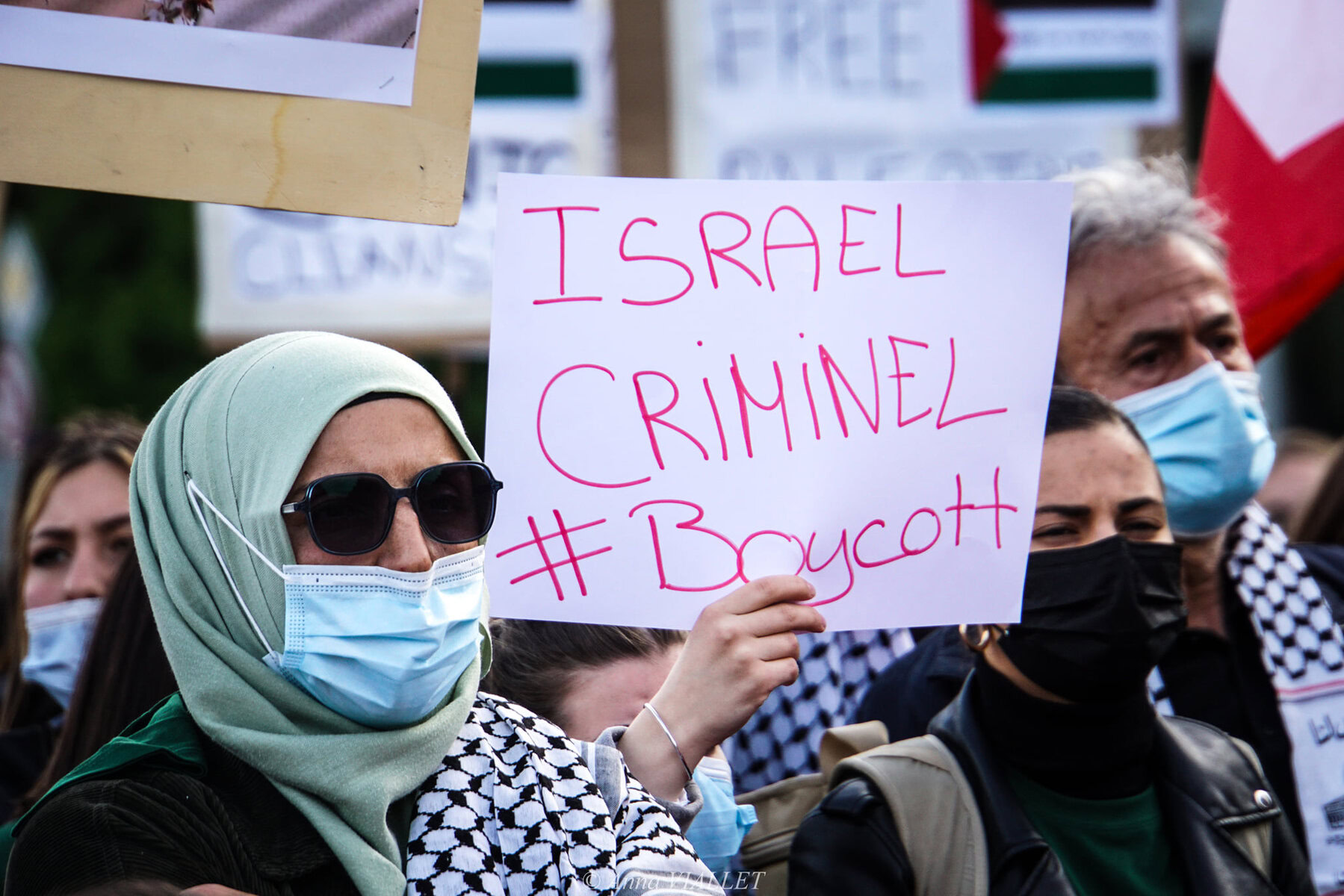 Rassemblement pacifique de soutien au peuple palestinien
