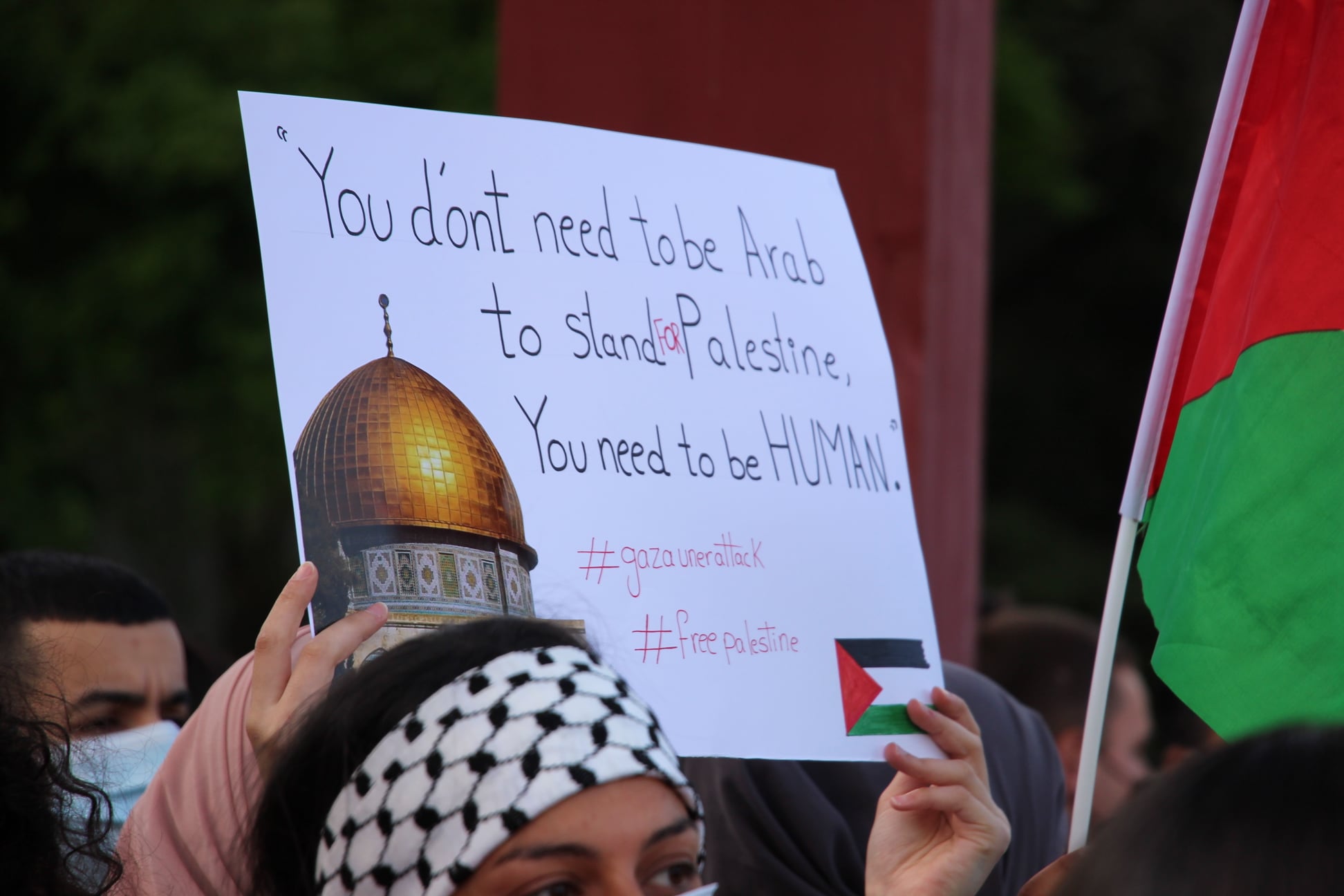 Rassemblement pacifique de soutien au peuple palestinien