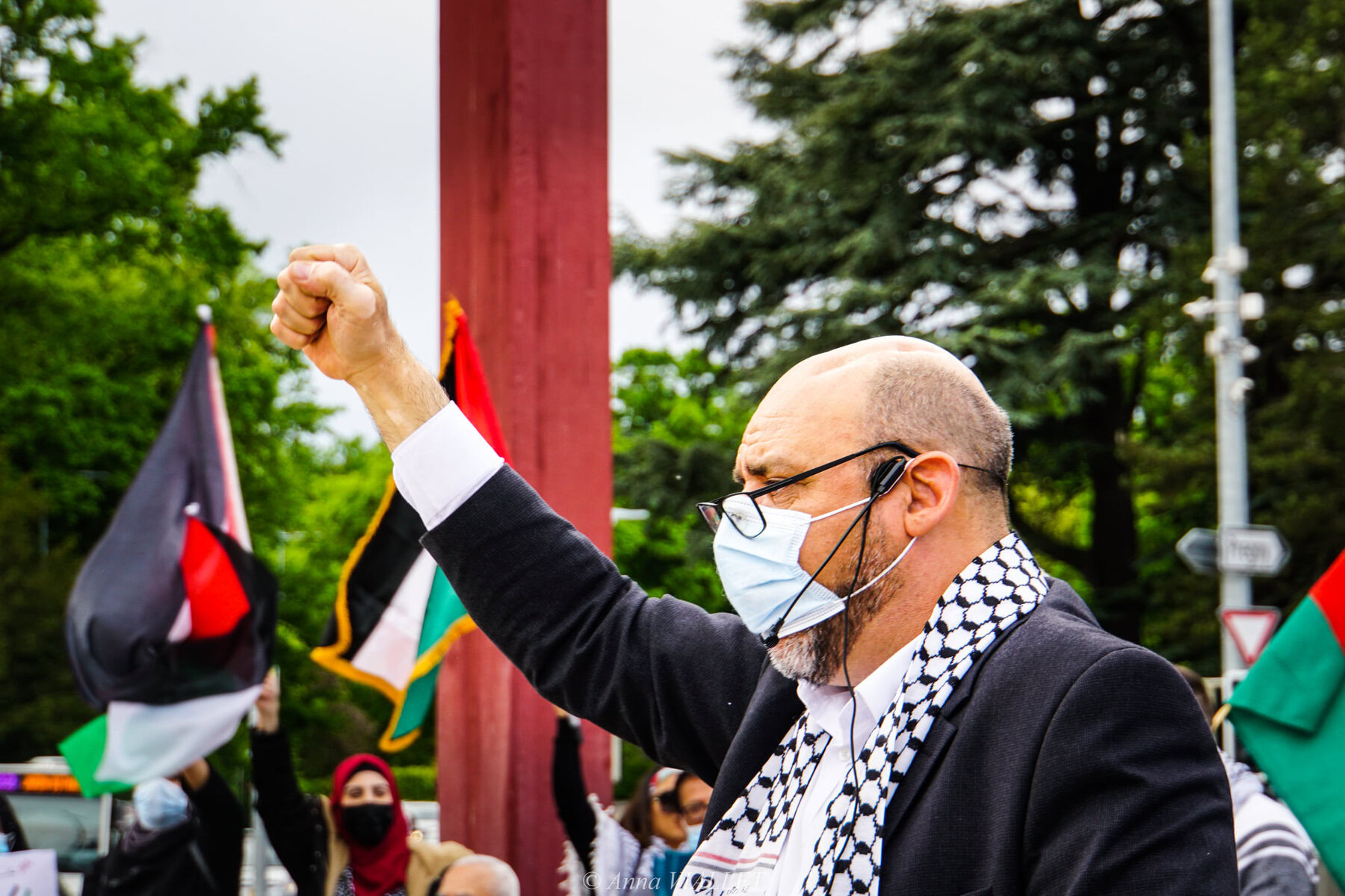 Rassemblement pacifique de soutien au peuple palestinien