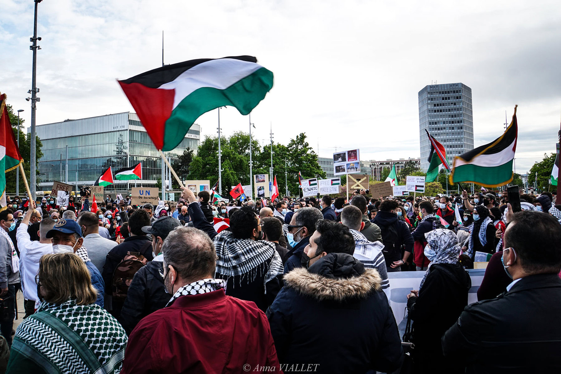 Rassemblement pacifique de soutien au peuple palestinien