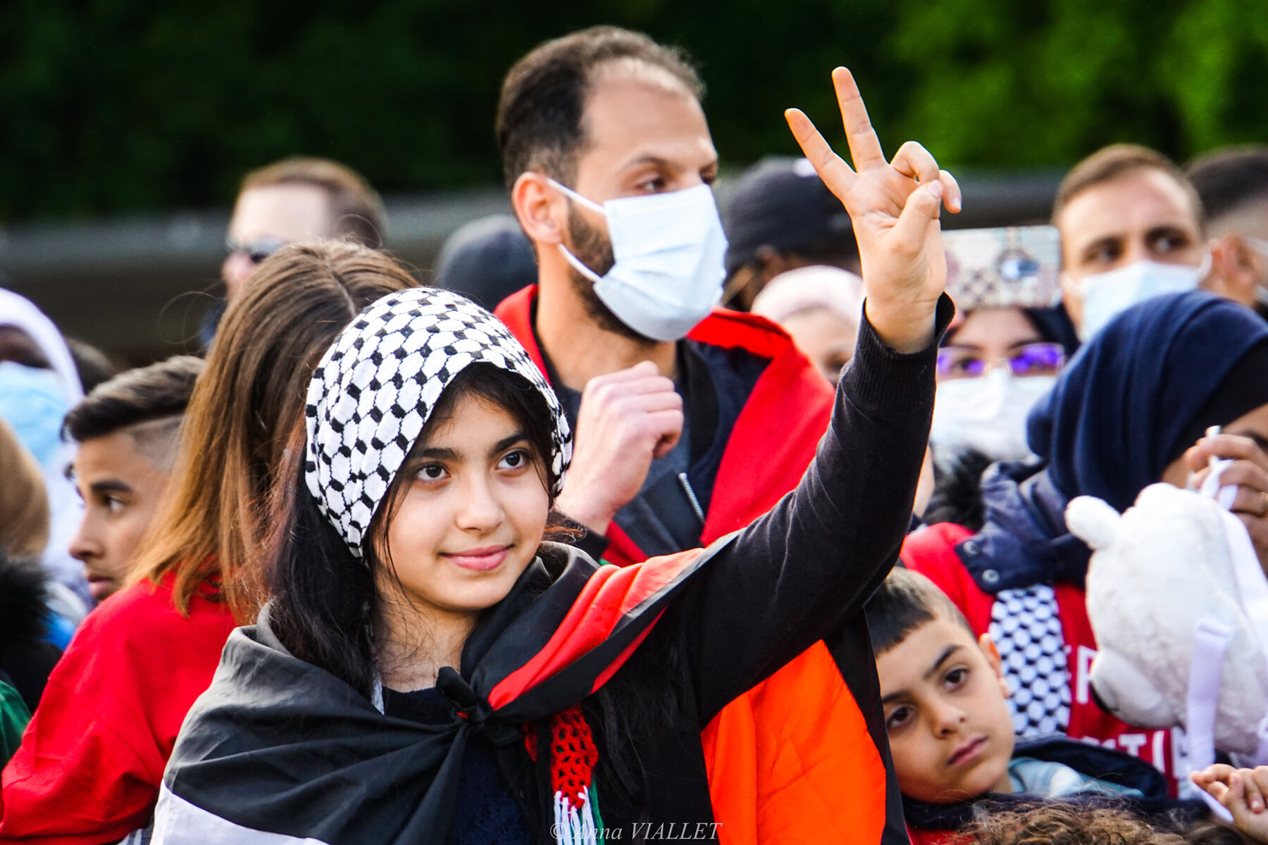 Rassemblement pacifique de soutien au peuple palestinien