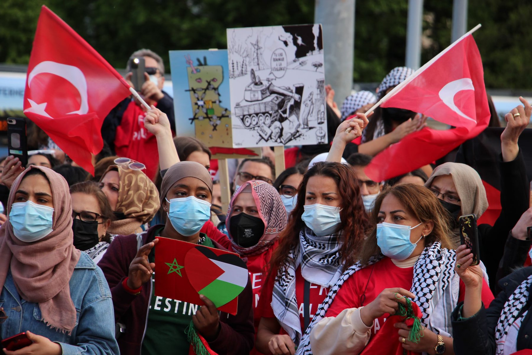 Rassemblement pacifique de soutien au peuple palestinien