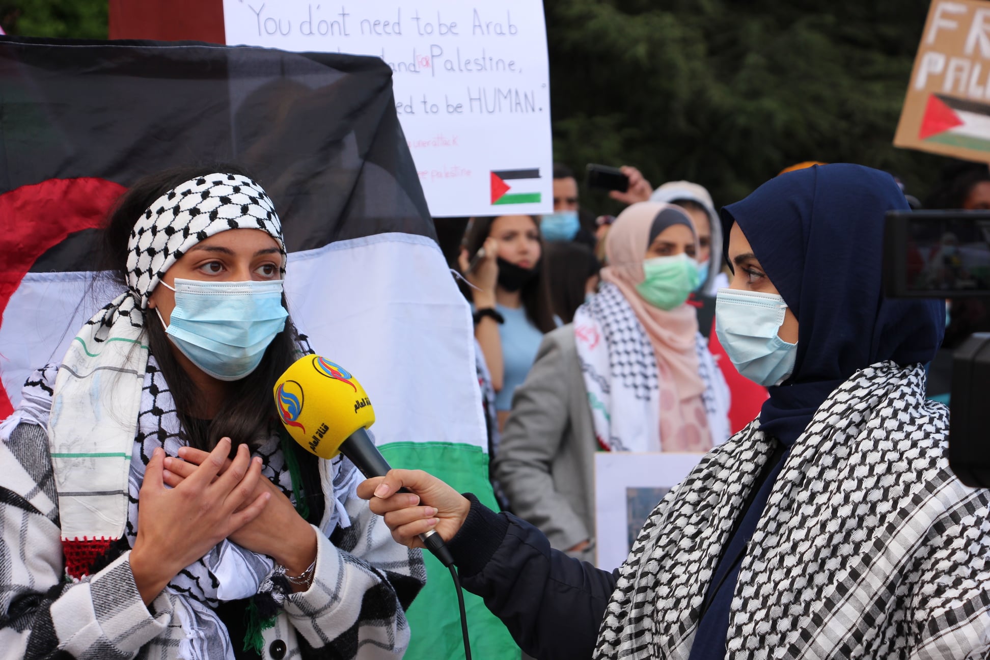 Rassemblement pacifique de soutien au peuple palestinien