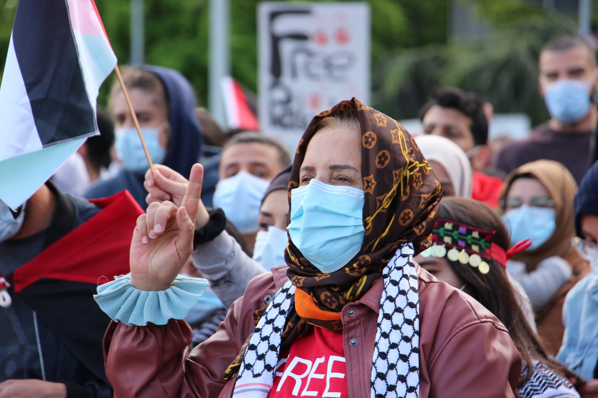 Rassemblement pacifique de soutien au peuple palestinien