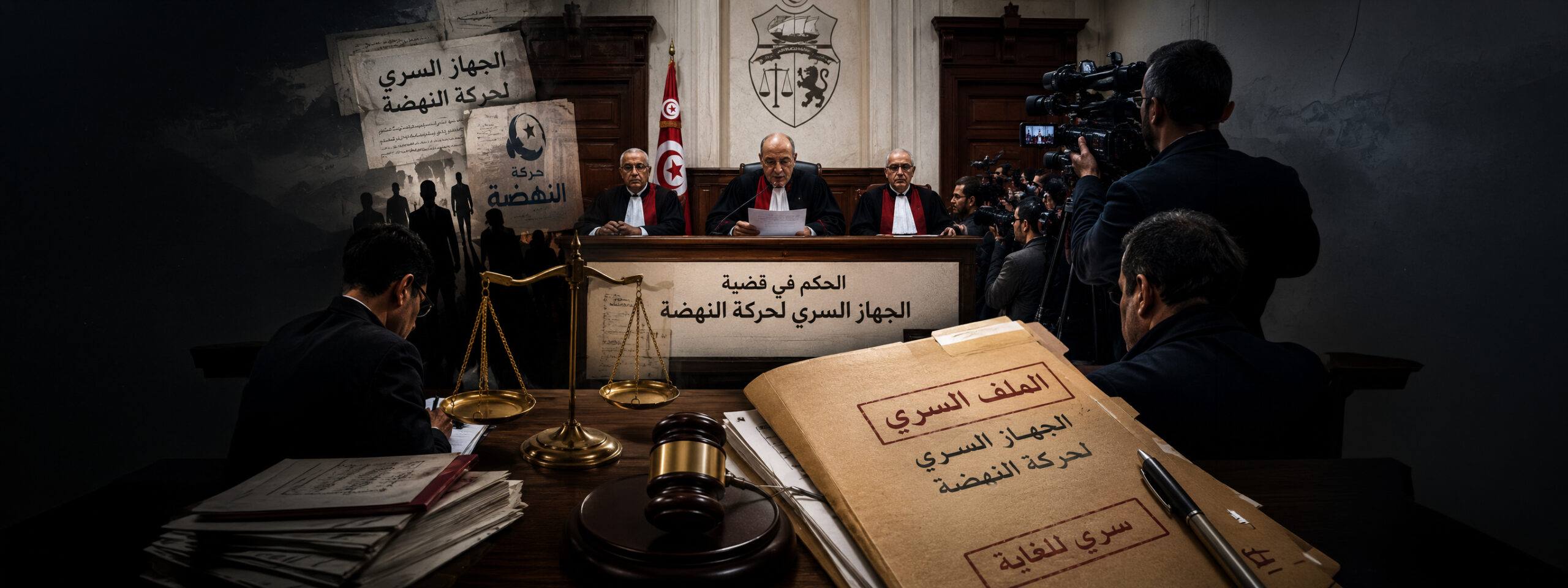 تونس: أحكام غير مسبوقة بالسجن المؤبد وعقوبات ثقيلة في قضية "الجهاز السري" المنسوبة لحركة النهضة